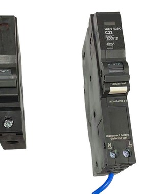 QOVS插入式1P6KA RCBO漏电断路器 18mm RCBO 18宽RCBO 10KARCBO