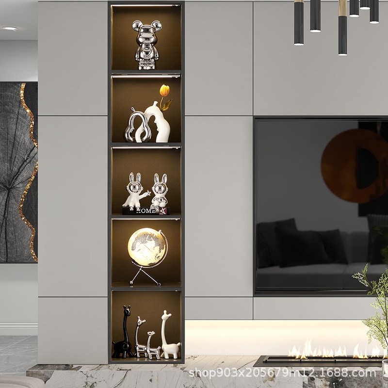 一家鹿摆件玄关客厅酒柜桌面家居装饰品轻奢陶瓷三口摆设工艺