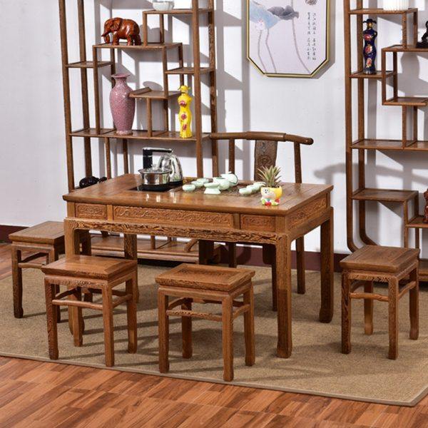 鸡翅木小户型茶桌椅组合中式实木泡茶桌功夫茶几仿古红木茶桌茶台,住宅家具,茶几,淘宝优惠券,粉丝福利购,淘宝优惠卷