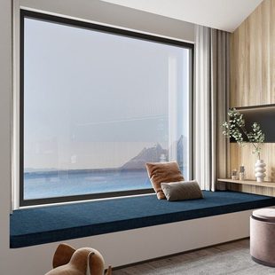 棉麻飘窗垫窗台垫四季通用2021新款简约高档阳台垫定制异形垫定做