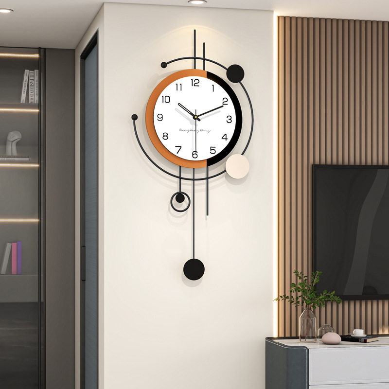 2025新款挂钟客厅高级感现代简约家用装饰钟表挂墙免打孔静音时钟