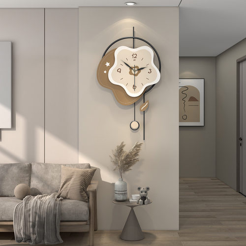 网红个性创意挂钟现代简约时钟挂墙家用餐厅玄关背景装饰钟表客厅