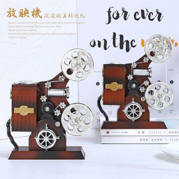 欧式复古老式电影放映机模型摆件居家客厅办公室书房装饰品音乐盒
