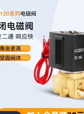 电磁控制阀VX2120-08二位二通常闭电磁阀水阀管路开关阀2分3分4分
