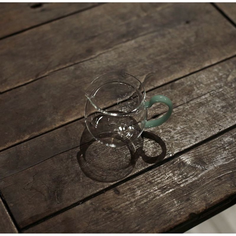 日式提耳茶海 公道杯带把手 高硼硅高透玻璃耐热