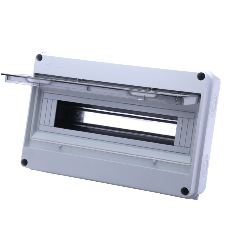 塑料配电箱15回路明装防雨空开盒家用室外HT-15防水防尘配电箱