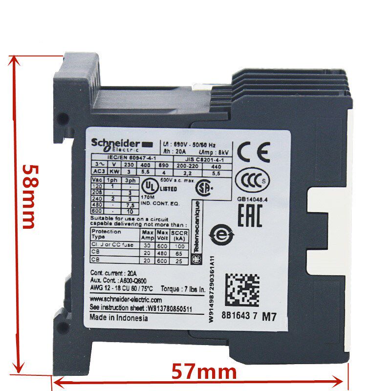 原装K系列微型接触器LC1K0910B7 LC1K0901B7 AC24V 9A