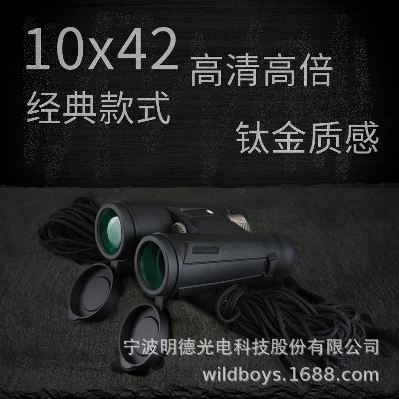 厂家新款10x42双筒望远镜高清高倍微光夜视户外野营跨境热销