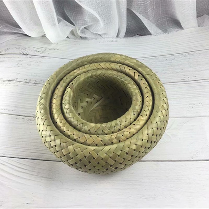 竹编馍筐馒头筐水果篮子手工小竹篮厨房收纳筐果盘菜筐点心竹篮子