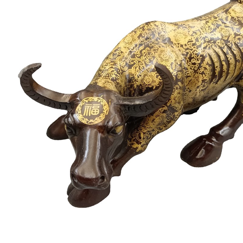 铜牛摆件 仿古做旧华尔街牛 牛气冲天 生肖牛 家居装饰工艺品