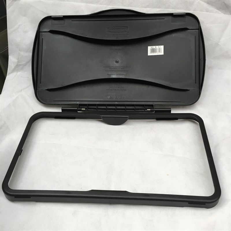 rubbermaid美国乐柏美垃圾桶盖SlimJim活门26740桶盖全系搭配黑色