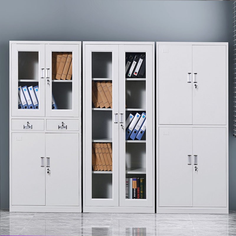 钢制办公文件柜 A4铁皮资料柜 矮柜子档案柜储物柜凭证柜直供