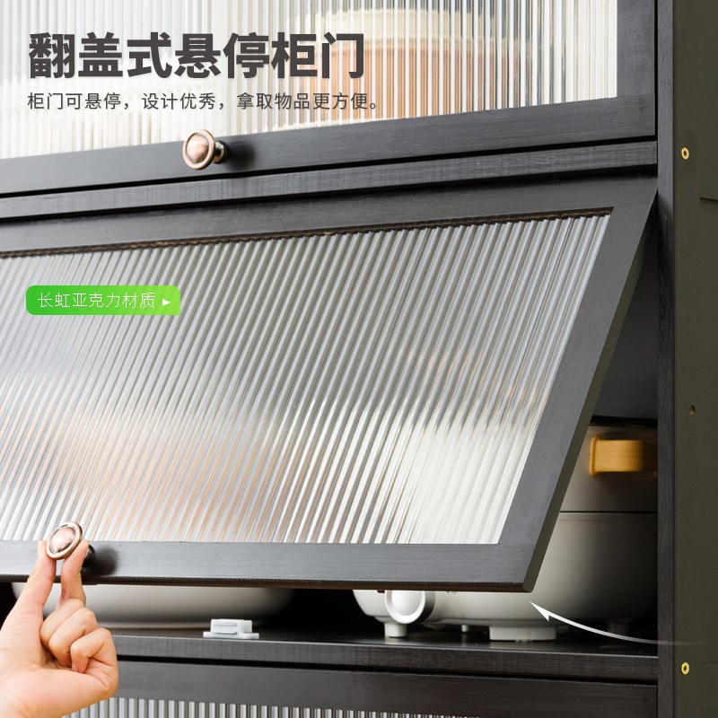 厨房置物架落地多层储物柜多功能餐边置物柜子微波炉收纳橱柜碗柜