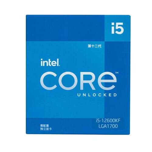 英特尔酷睿I5 12600KF盒装12代CPU处理器10核16线程适用Z690/B660