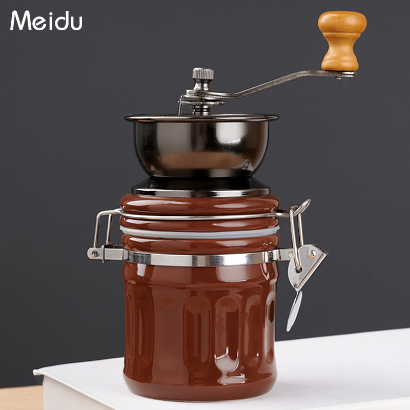 咖啡豆研磨器手摇磨豆机手磨咖啡机家用小型磨粉机器具复古磨豆器