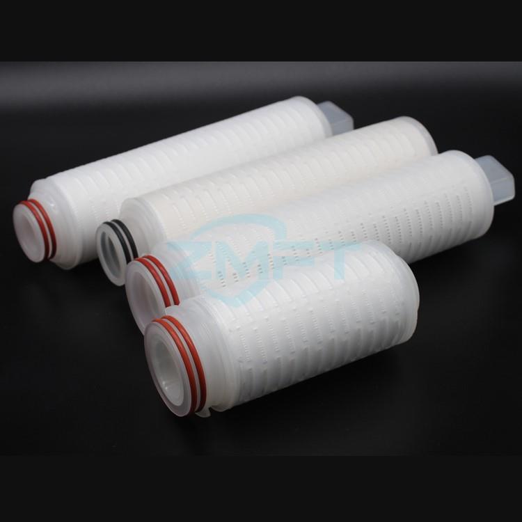 0寸聚四氟乙烯PTFE疏水气体过滤食品化工电厂水处理微孔折叠滤芯