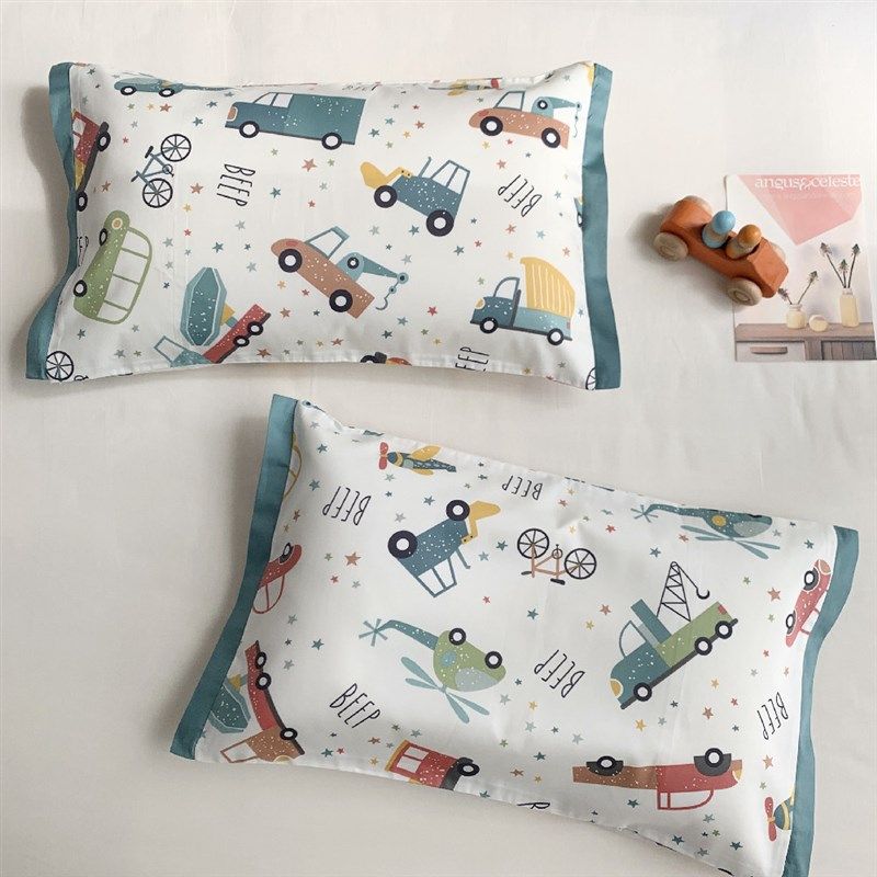 卡通儿童60S长绒棉全棉枕套幼儿园宝宝枕头套30*50乳胶记忆枕枕套