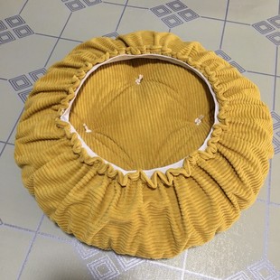 藤编蒲团 绒布圆形板凳坐垫套 实木圆凳子垫 罩 石凳树桩 禅茶垫