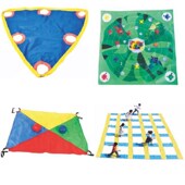 青蛙跳游戏毯四通八达格子布幼儿园感统训练器材儿童跳格子玩具