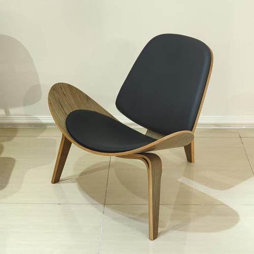 北欧创意设计飞机椅个性弯板微笑椅现代简约贝壳椅休闲单人沙发椅