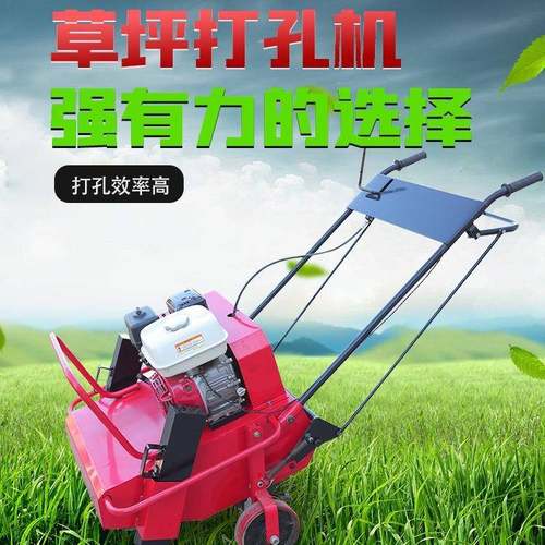 汽油款草坪打孔机自行式针孔垂直钻眼机果岭草地养护钻洞眼机