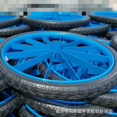 厂家供应261/2号耐压12根扁条20斤免充气型建筑用力车轮