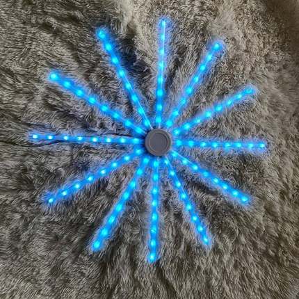 新款LED立体幻彩风扇灯串USB遥控造型风扇户外室内led装饰