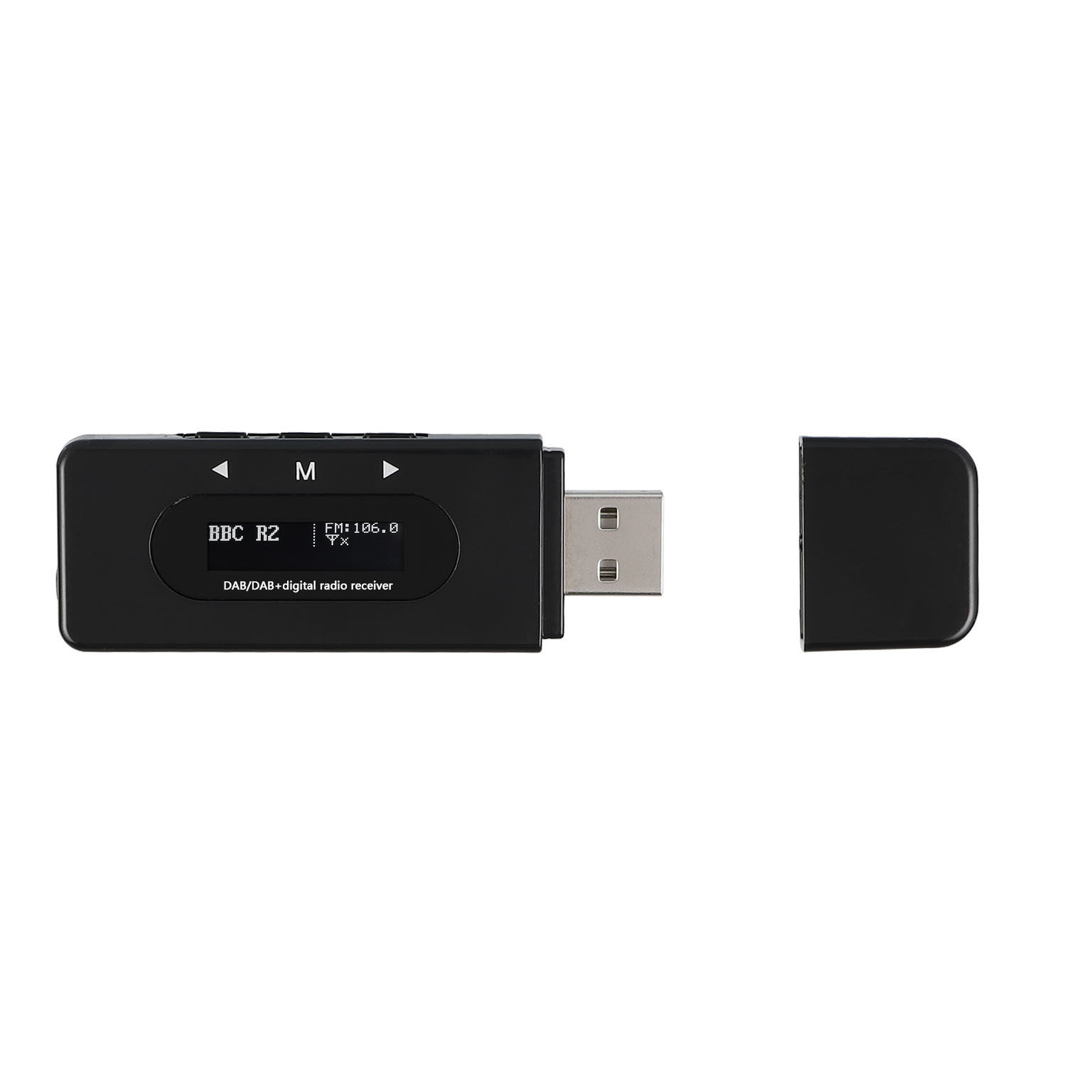 跨境新品通用型车载DAB数字接收器USB接口供电车载FM频点发射