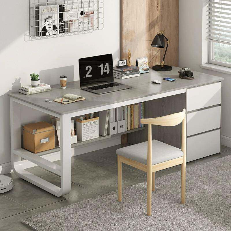 办公桌椅组合简约现代电脑桌台式家用书桌带抽屉桌子工作台学习桌