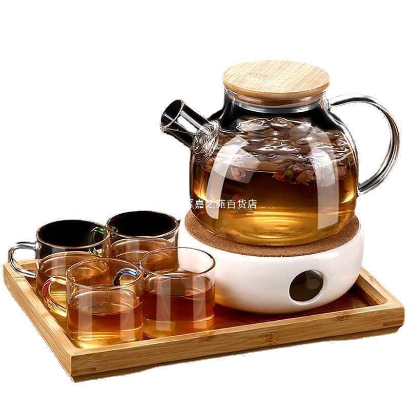 诏冯水果茶壶套装家用煮茶炉花茶壶蜡烛加热英式下午茶壶套装茶具