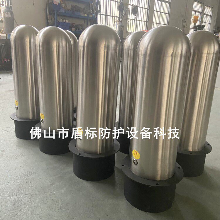 手提可移动路障固定可拆卸不锈钢活动路障柱防撞柱地桩成品移动桩