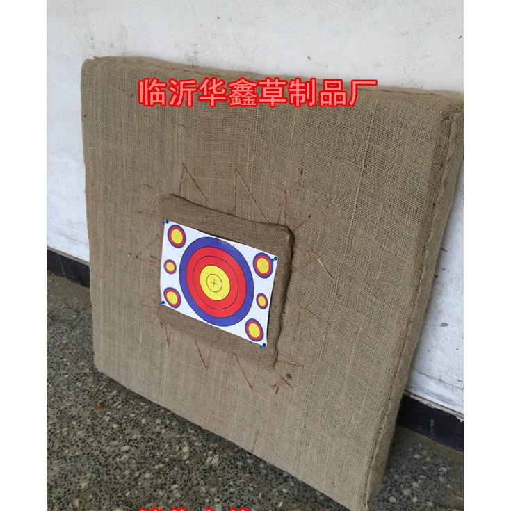 厂家射箭器材：箭靶，靶墙，80*80*12CM平面草靶