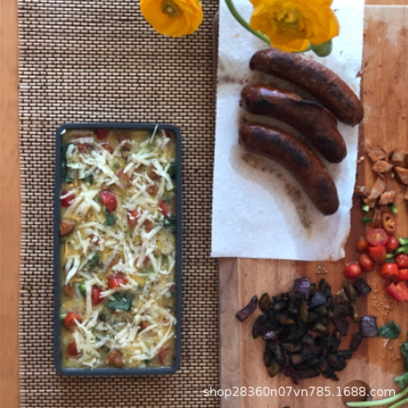 硅胶烤盘分格器四件套烘焙托盘厨房面包蛋糕模水果食物方形分装盘