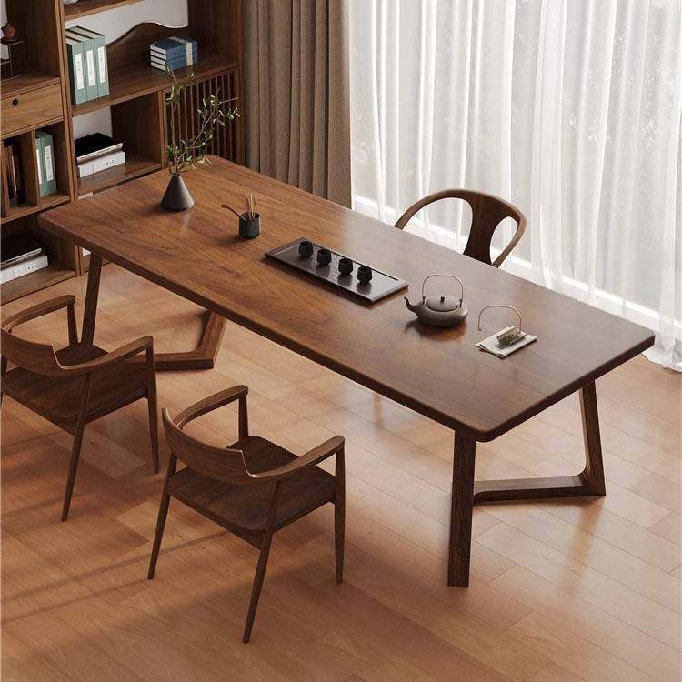 胡桃木茶桌椅组合实木书桌客厅茶台轻奢现代办公桌家用原木大板桌,玩具/童车/益智/积木/模型,淘宝优惠券,粉丝福利购,淘宝优惠卷