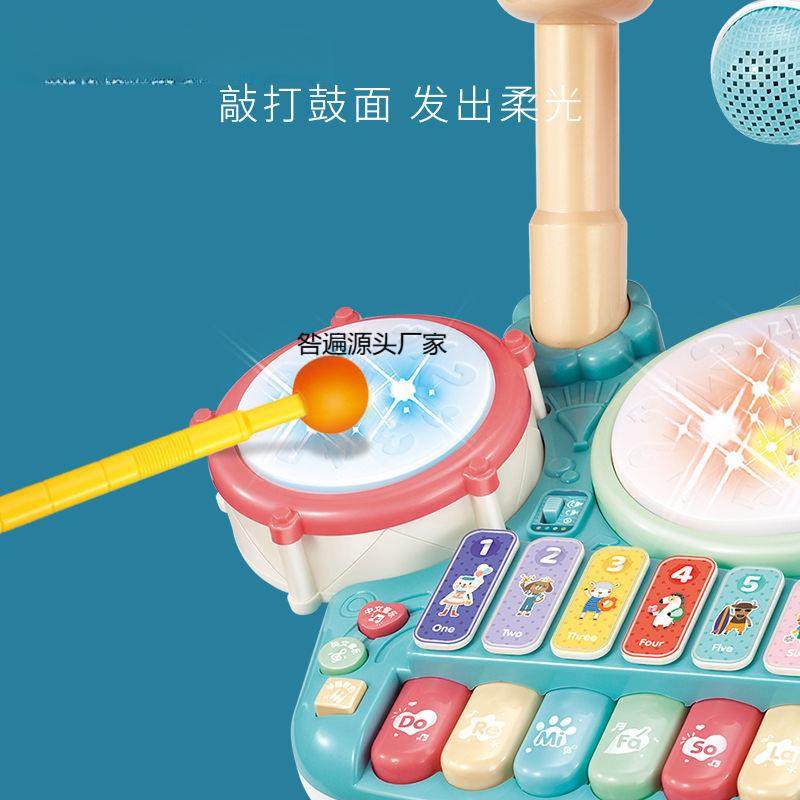 儿童钢架子鼓合一玩具初学者8XQL启蒙爵琴士鼓乐器宝鼓宝打3岁二