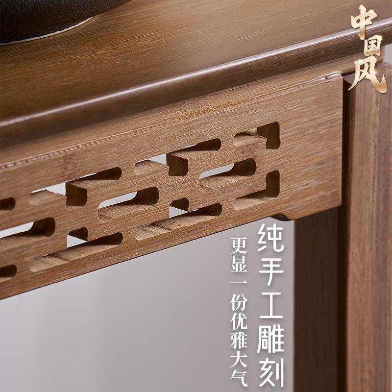 中式花盆架楠竹复古花架置ZHJ3712物架示室刻内阳台加高盆栽展龚