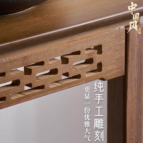 中式花盆架楠竹复古花架置ZHJ3712物架示室刻内阳台加高盆栽展龚