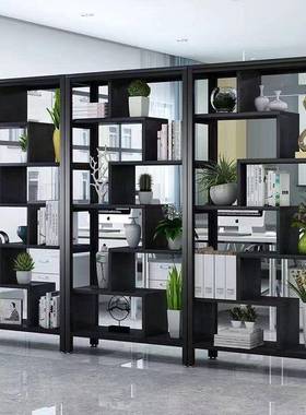 简办约关公室隔断置TYA物架书架落地客厅玄装饰屏风展架示架铁艺