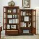 美式 全实木书柜酒柜客厅简约置物架儿童书橱储物柜玻璃门防尘家用