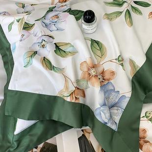 V45OF76TS6SS四季 100s上四件套纯棉被套巴花宝格床子床印长单绒棉