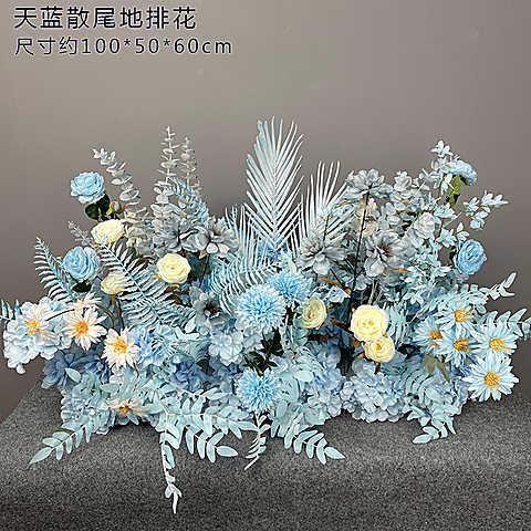 新款婚庆三D4298404角排结婚花拱景门花花舞台背迎宾区布置排仿真