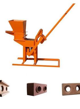 山东亚动QMR240小型家用制砖机-手连锁砖DLG机胜粘土免烧砖机