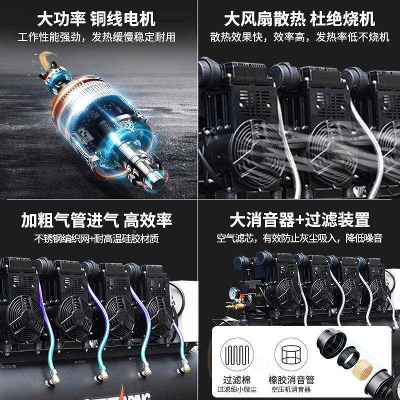 奥突斯无静音空默认项压机真大型空气压缩漆机高压油打气泵乳胶漆