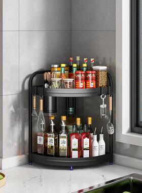 收纳挂件角A-016-SF架打孔角落挂灶台壁免厨房置物三角架子转角调