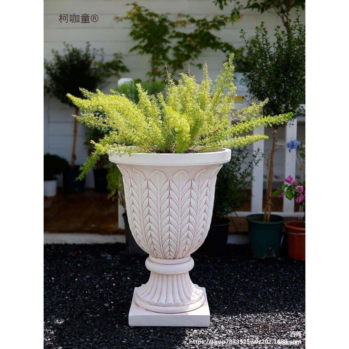 户外石膏花园子柱婚庆庭院麦花示盆花架10008143欧式保马太装饰摆