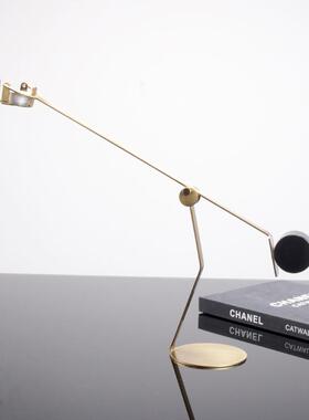 NTK轻奢色现代创意金金装属跷跷烛台饰餐摆件样板间客厅桌桌面装