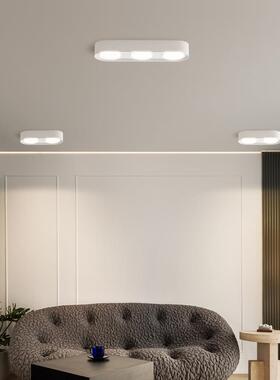 极简超薄客厅无灯创意方盒子斗胆灯形JAT明装主卧室过道吸灯顶灯