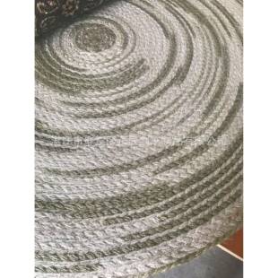 植物纤维毯线黄麻圆毯客厅圆卧室园简ZC-46约风地毯黄麻地田毯