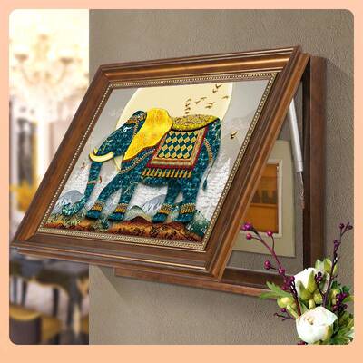 ?美式遮电表箱装饰画电箱强电开关盒挂画配电箱Fh($%p&a挡墙闸画