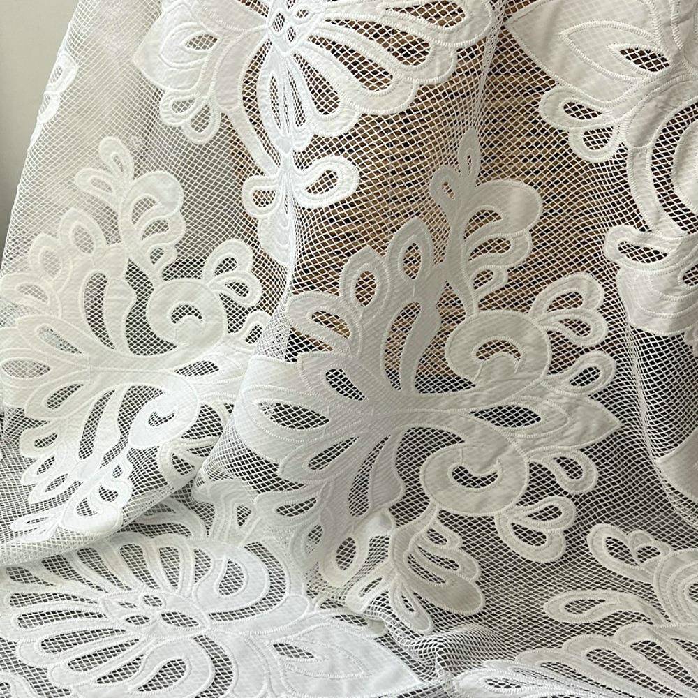 EG191744网网纱绣1花面料EG-19171网布彩色多色立体绣-布彩色绣